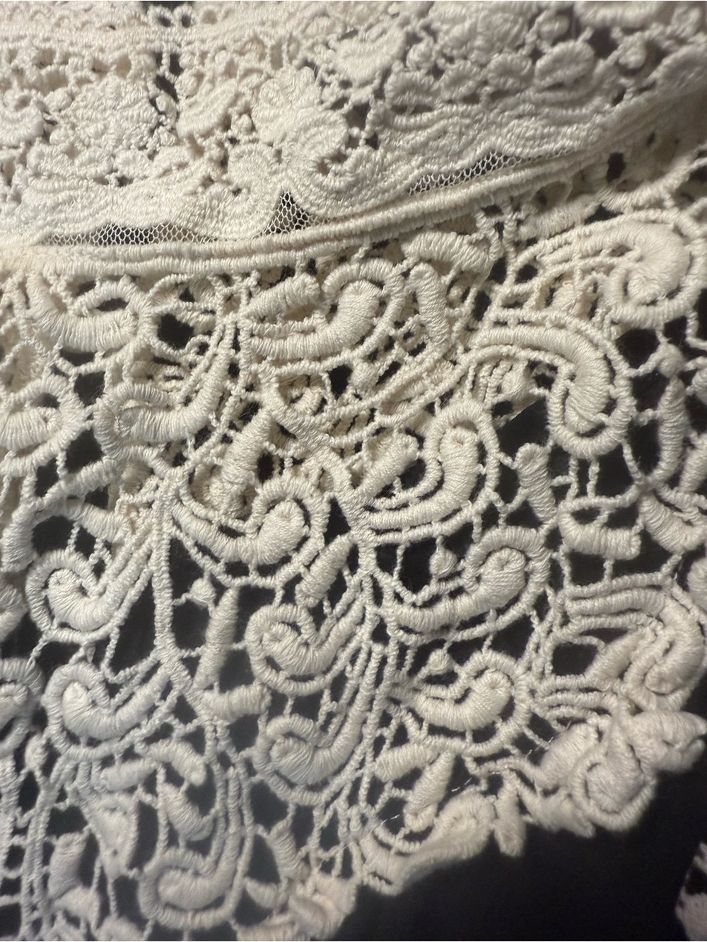 Wildfox Black and Cream Crochet Lace Top - Picture 9 of 10